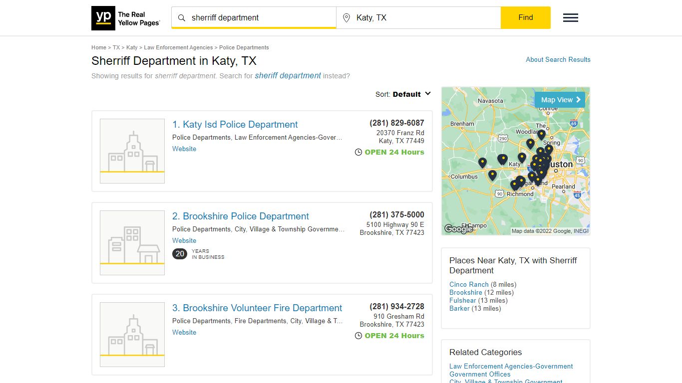 Sherriff Department in Katy, TX with Reviews - YP.com